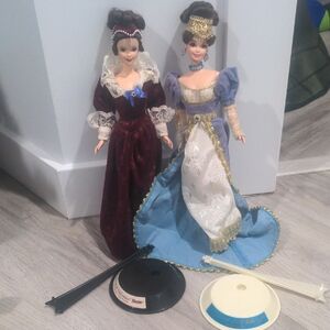 Collector Barbie French Lady And Hallmark Valentine Doll Lot